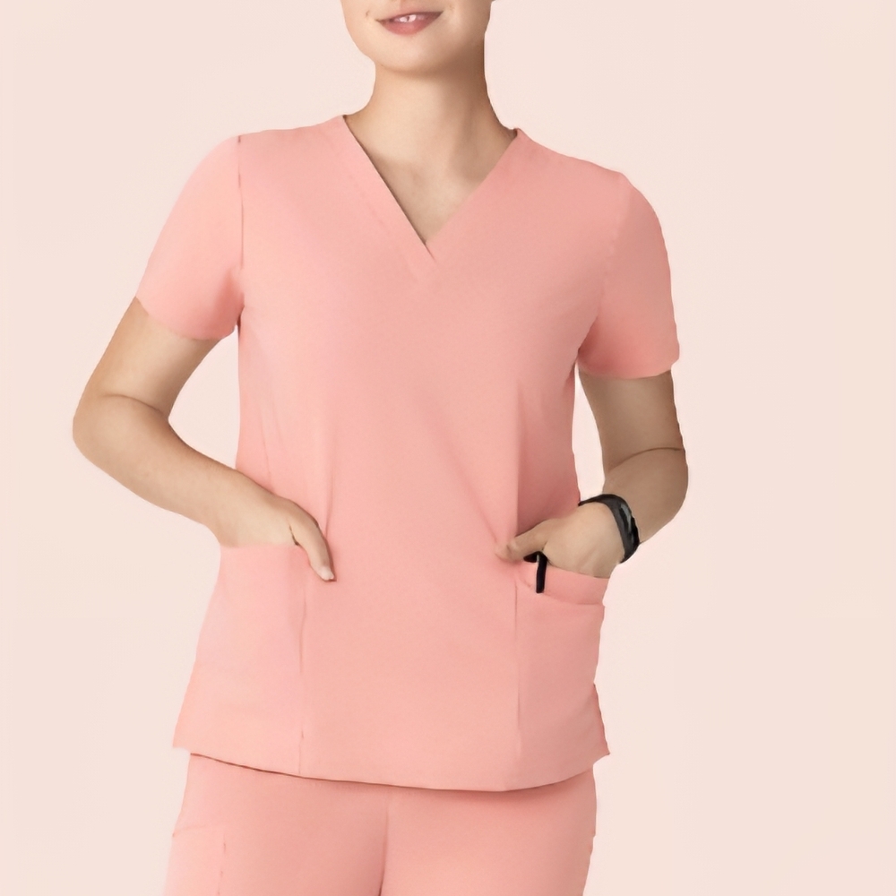 Women's Pink V-Neck Top